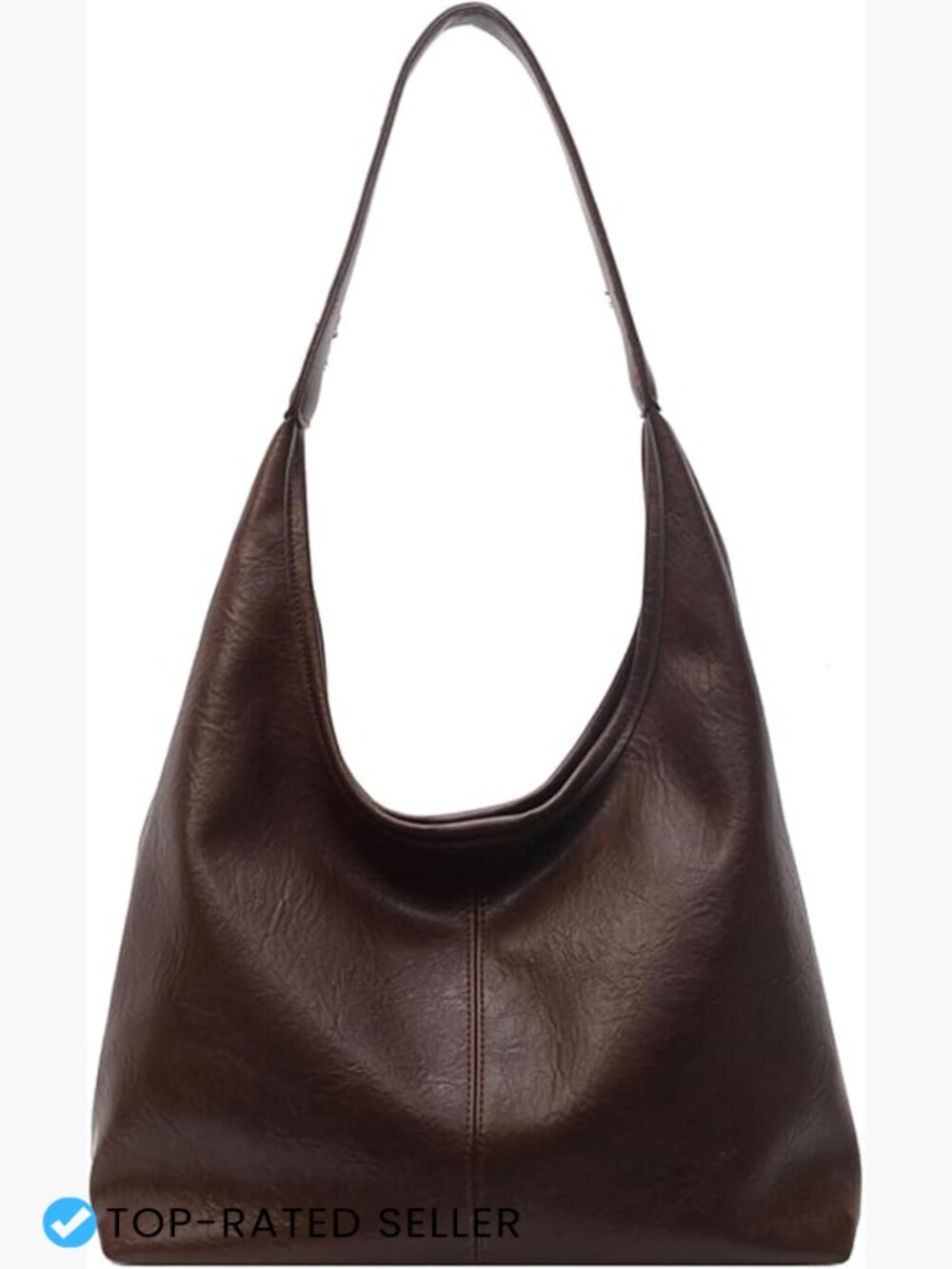 Slouchy Hobo Bag Soft Vegan Leather Large Work Tote Everyday Handbag Shoulder